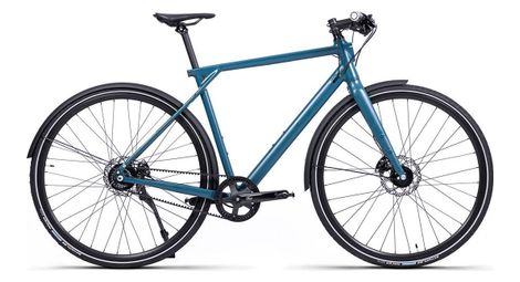 Velo urbain ellipse m1 - courroie - shimano alfine 8v - bleu petrole