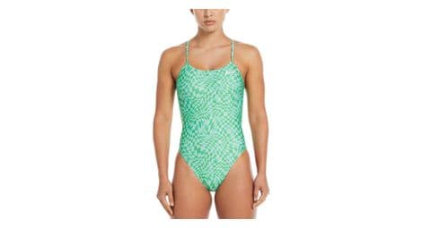 Einteiliger nike swim hydrastrong multi print badeanzug grün damen