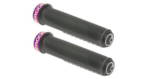 Paire de grips ergon gfr1 factory noir / oil slick