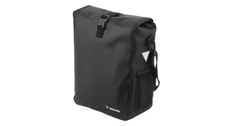 Sacoche de vélo simple 15 à 20 litres avec bandoulière noire réfléchissante imperméable