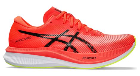 Asics magic speed 3 running shoes red black 45