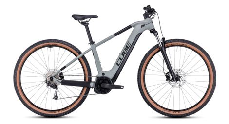 Cube reaction hybrid performance 500 electric hardtail mtb shimano alivio 9s 500 wh 27.5'' swamp grey green 2023 16 pollici / 161-170 cm