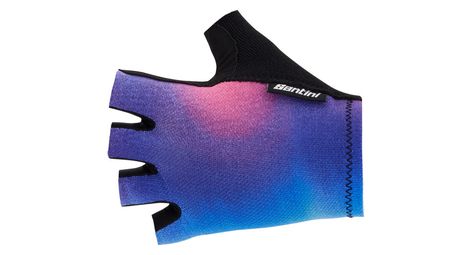 Gants courts unisexe santini ombra turquoise