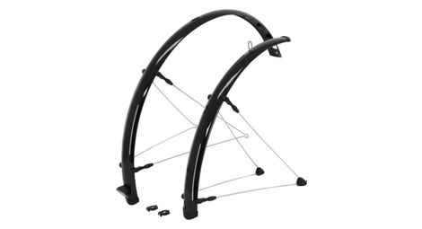 Garde boue e-bike/vae 28 strong plastique a tringles 48mm noir (pr)
