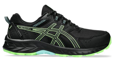 Asics gel venture 9 waterproof black green trail running shoes 41.1/2