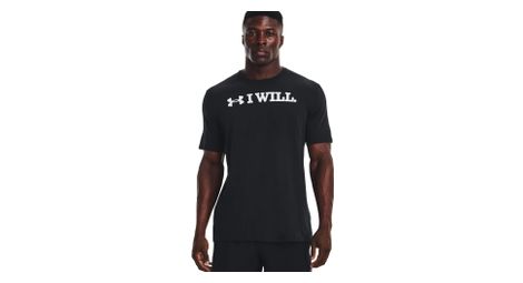 Under armour i will maillot de manga corta negro hombre
