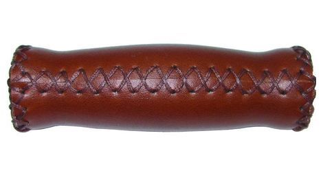 POIGNEE VELO RETRO MARON.