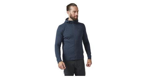 Polaire a capuche rab nexus bleu