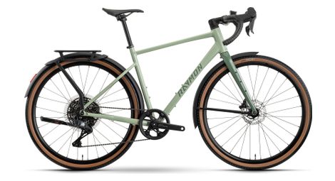 Bicicletta gravel Raymon Territ Auto Street Shimano Cues Di2 Qauto 11V 700 mm Verde salvia 2027