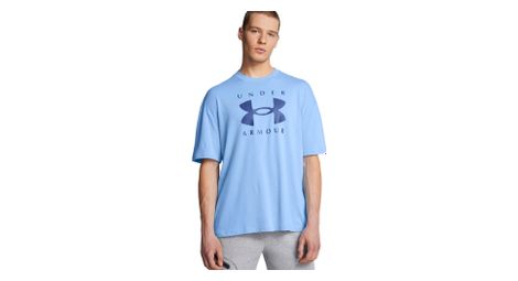 Camiseta de manga corta under armour heavyweight logo azul hombre s
