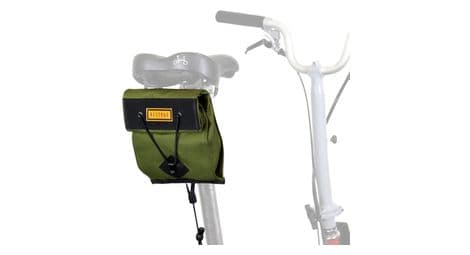 Restrap city saddle bag small para bicicleta plegable verde oliva