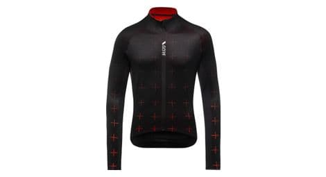 Gore wear c5 thermo langarmtrikot schwarz/rot