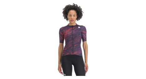 Maillot manches courtes femme sportful cliff supergiara violet rose