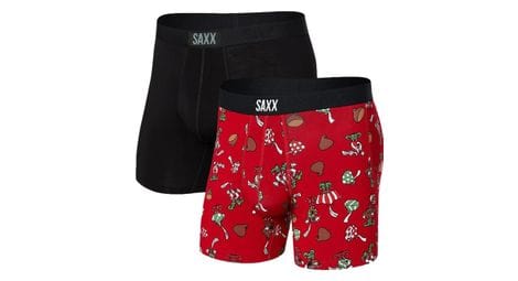 Pack de 2 boxers saxx vibe super soft brief kiss off noir