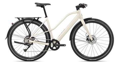 Orbea vibe mid h30 eq electric city bike shimano acera 8s 250 wh 700 mm ivory white 2024