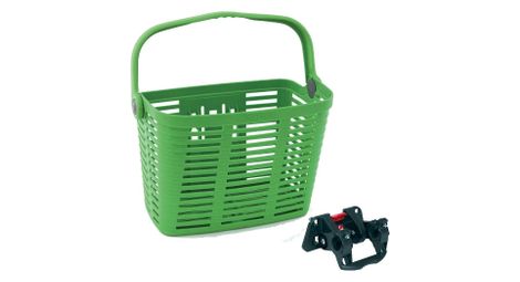 Panier plastique vert avec fixation plaza 34x18x25