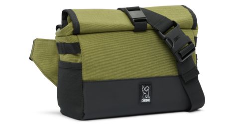 Sacoche de guidon chrome double track bar bag vert