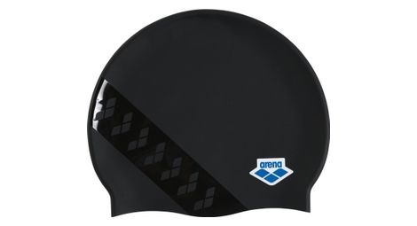 Bonnet de natation arena icons team stripe noir