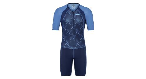 Spiuk long distance max short sleeve tri-suit blue