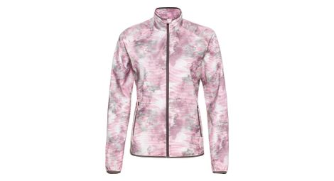 Veste deperlante femme odlo essential light print gris rose