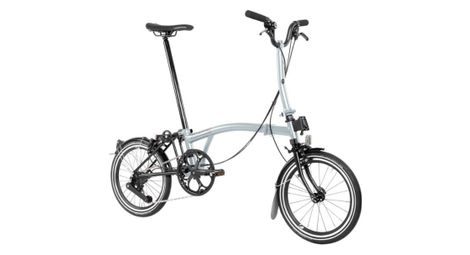 Vélo Pliant Brompton C-Line Explore 12 vitesses Cintre Medium Lunar Ice