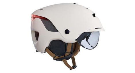 Btwin 900 integrated led city casco beige