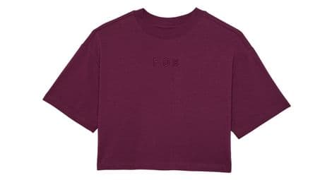 T-shirt manches courtes crop fox wordmark femme violet