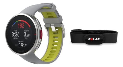 Producto reacondicionado - reloj gps polar vantage v2 plata gris verde lima + cinturón de frecuencia cardíaca h10