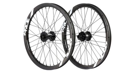 Paire de Roues Carbone Pride Racing Gravity Fusion 20/15mm Noir