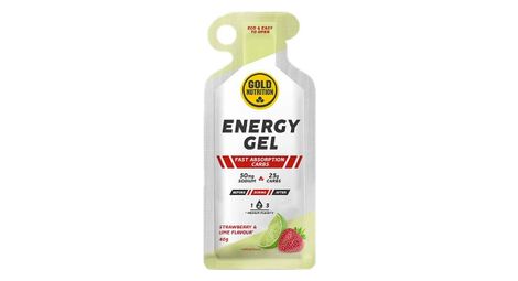 Gel énergétique goldnutrition energy gel fraise/citron vert - 40g