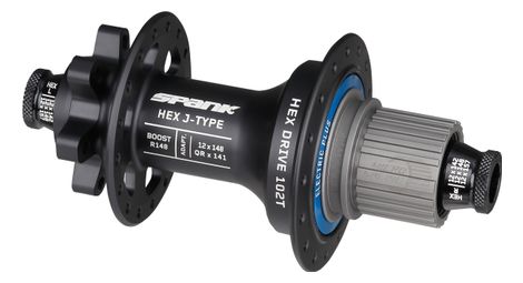 Moyeu arrière spank hex j-type 102 dents / boost r148 e-plus hg / 32 trous noir