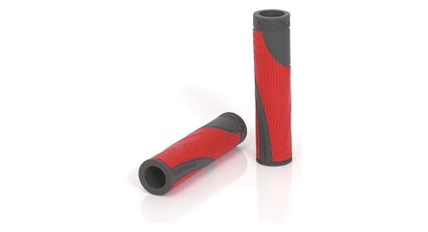 Paire de grips xlc gr-s18 130 mm rouge/gris