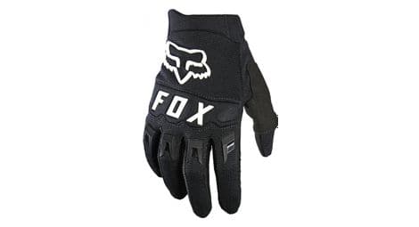 Paire de gants longs enfant fox dirtpaw noir/blanc