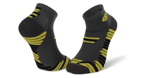 Chaussettes bv sport trail elite gris jaune