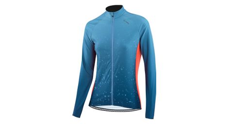 Maillot de cyclisme loeffler manches longues w bike l / s jersey dirt femme-bleu