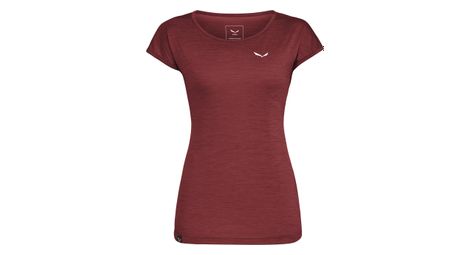 T shirt femme salewa puez melange dry bordeaux