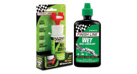 Lubrifiant chaine finish line wet lube 120ml   no drip chain luber