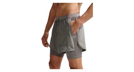 Short 2-en-1 Nike Stride 5in Gris Homme