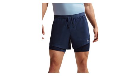 nike stride 5in 2 in 1 shorts blue men s