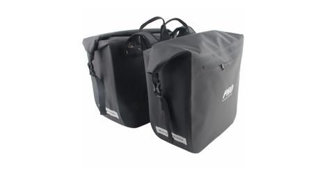 Sacoche Double Vélo 54 Litres Noire Imperméable Avec réflecteurs