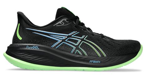 Asics gel cumulus 26 laufschuhe schwarz grün 42