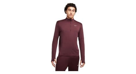 Haut thermique 1/2 zip nike element rouge homme