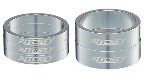 Entretoises ritchey 29mm | 2x10mm+3x5mm | argent