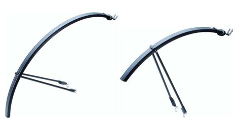 Paire de garde boue route a tringles bbb slimguard noir