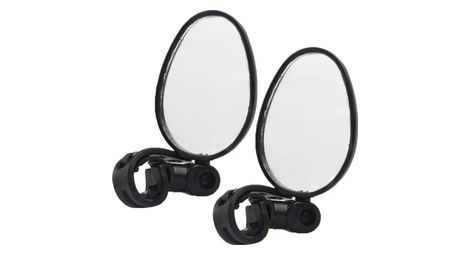 Lot de 2 rétroviseurs vélo orientable – fixation universelle guidon 15 à 35 mm
