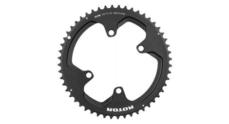 Plateau rond rotor aldhu 3d+/shimano extérieur 4x110mm noir