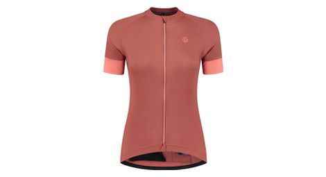 Maillot manches courtes rogelli modesta rouge femme