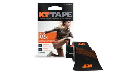 Rotolo pretagliato di KT Tape Duo Pack Nero