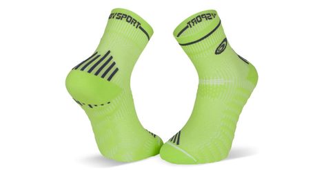 Chaussettes bv sport run marathon vert gris