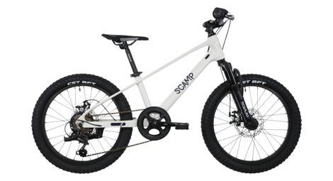 Scamp tallfox shimano tourney 7v 20'' bianco mtb semirigida per bambini